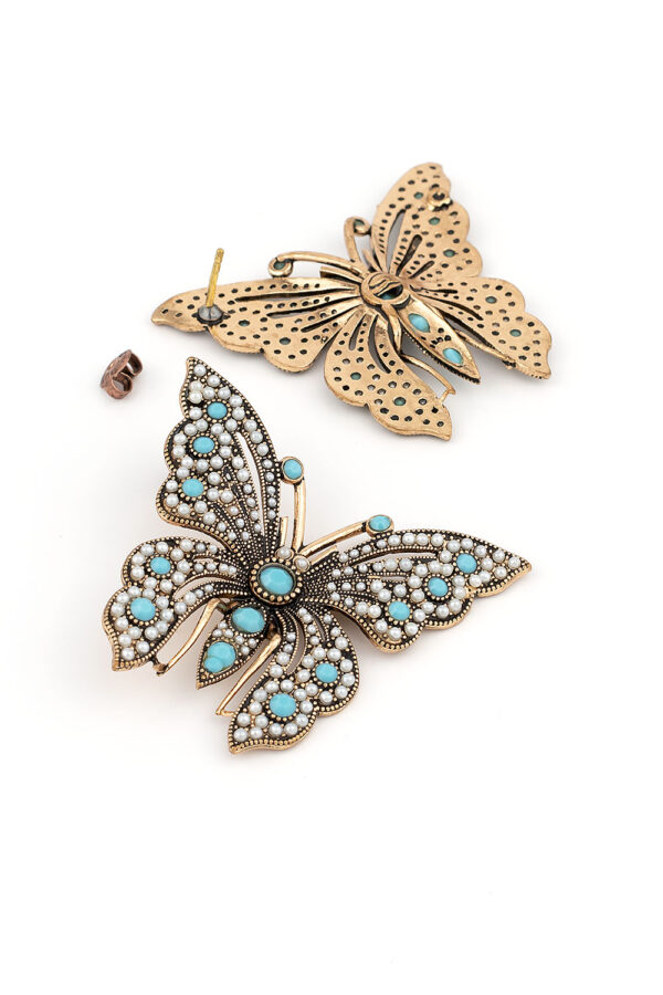 Dazzling Butterfly Bronz Küpe