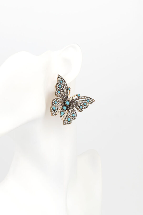 Dazzling Butterfly Bronz Küpe