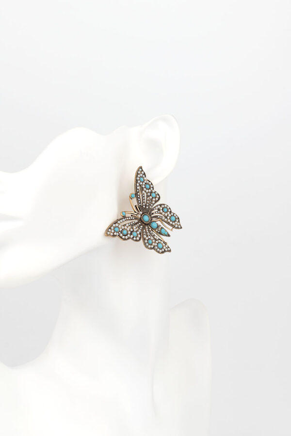 Dazzling Butterfly Bronz Küpe